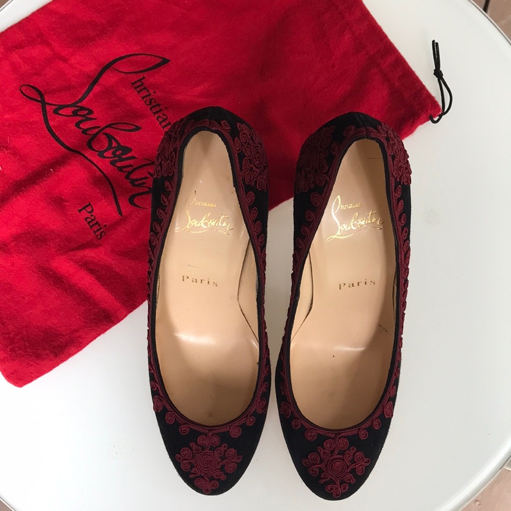 Christian Louboutin suede heels